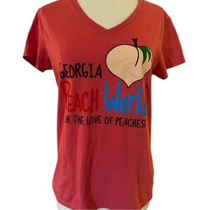 🍑 Georgia Peach World graphic tee size medium